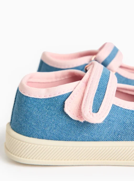 Denim Chunky Sole Mary-Jane Shoes 7 Infant