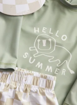 Dessert Checked 3 Piece Swim Set 2-3 years