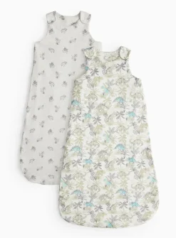 Dino Print 1.5 Tog Sleeping Bag 2 Pack 6-12 months