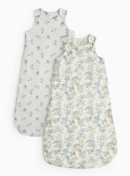 Dino Print 1.5 Tog Sleeping Bag 2 Pack 6-12 months