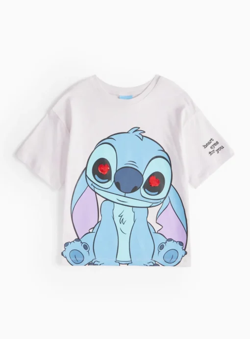 Disney Stitch Heart Eyes Print T-Shirt 6 years