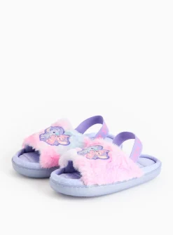 Disney Stitch Ombre Fluffy Ankle Strap Slippers 1-2