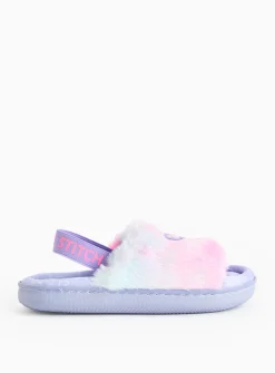 Disney Stitch Ombre Fluffy Ankle Strap Slippers 1-2
