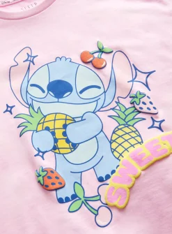 Disney Stitch Print Pink Pyjama Set 3-4 years