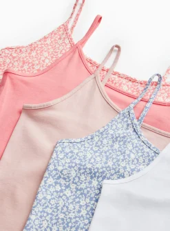 Ditsy Floral Print Cami Vest Tops 5 Pack 16