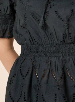 DOROTHY PERKINS Broderie Shirred Hem Tie Front Top 8
