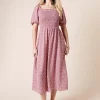 DOROTHY PERKINS Ditsy Shirred Bodice Midi Dress 14