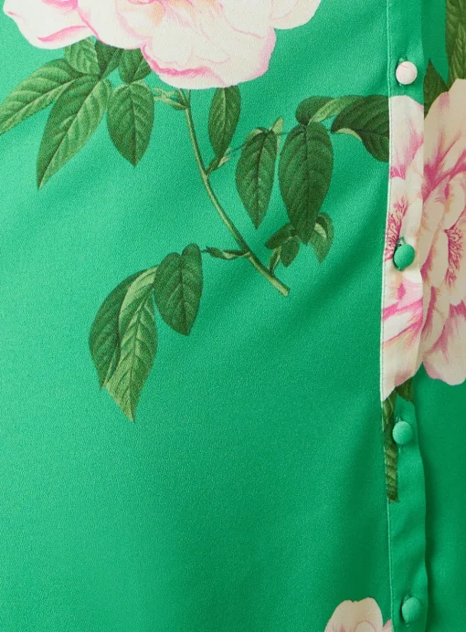 DOROTHY PERKINS Green Floral Button Through Midi Dress 12