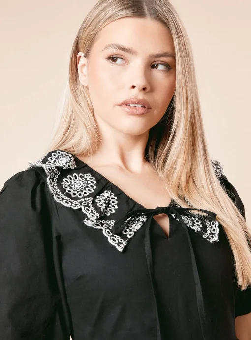 DOROTHY PERKINS Mono Embroidered Tiered Midi Dress 16