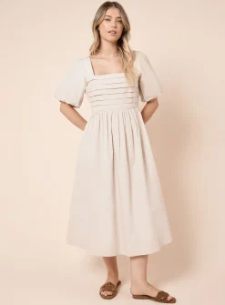DOROTHY PERKINS Stone Pleated Bodice Midi Dress 18