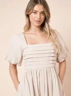 DOROTHY PERKINS Stone Pleated Bodice Midi Dress 18
