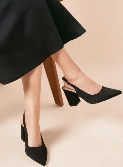 DOROTHY PERKINS Wide Fit Ellens Pointed Block Heel Slingback Court shoes 3