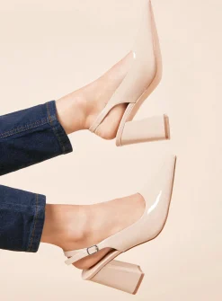 DOROTHY PERKINS Wide Fit Ellens Pointed Block Heel Slingback Court shoes 6