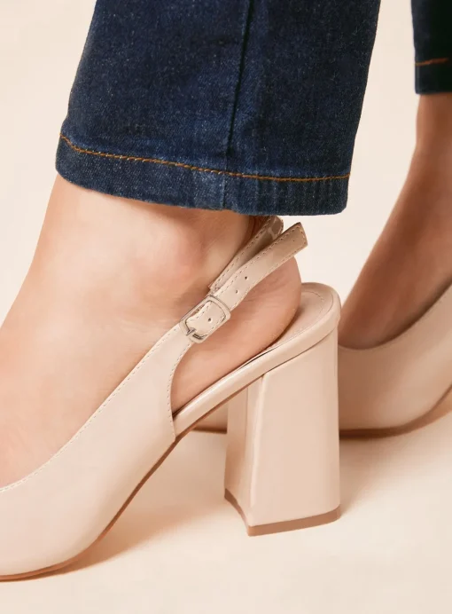DOROTHY PERKINS Wide Fit Ellens Pointed Block Heel Slingback Court shoes 6