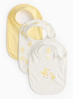 Easter Chick Printed Bibs 3 Pack One Size