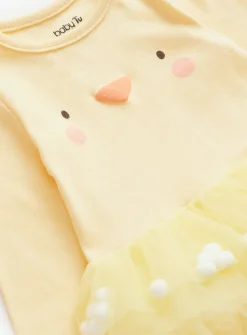 Easter Chick Tutu Bodysuit Set 12-18 months