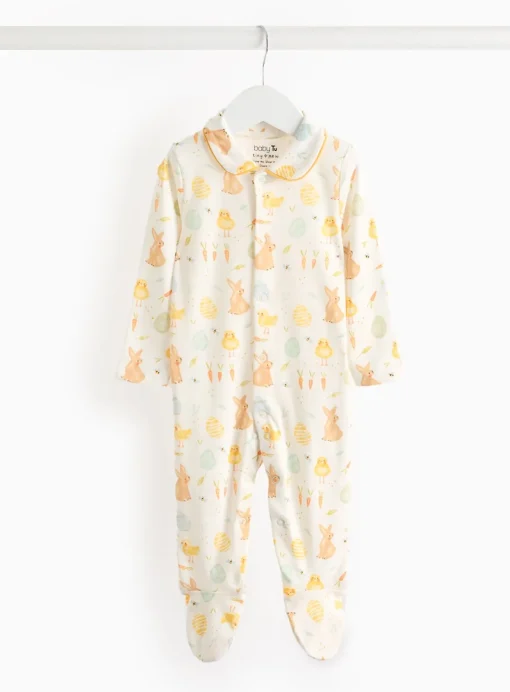 Easter Print Long Sleeve Sleepsuit Up to 3 mths