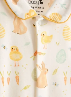 Easter Print Long Sleeve Sleepsuit Up to 3 mths