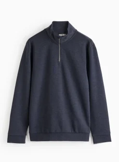 Elevated Navy Half-Zip Sweatshirt XXXXL