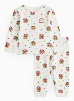 Elmer The Patchwork Elephant Top & Leggings Set 6-9 months