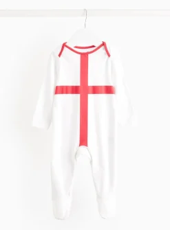 England Flag Long Sleeve Sleepsuit 3-6 months