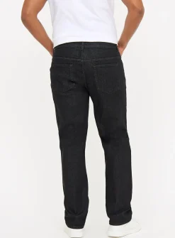 Everyday Black Straight Leg Denim Jeans 34R