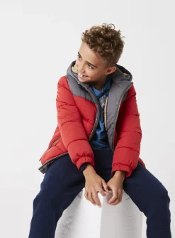 FATFACE Red Ellis Padded Jacket - 7-8 years