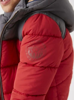 FATFACE Red Ellis Padded Jacket - 7-8 years