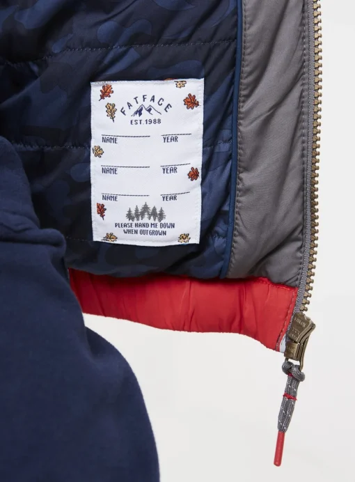 FATFACE Red Ellis Padded Jacket - 7-8 years
