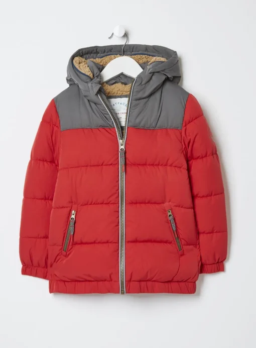 FATFACE Red Ellis Padded Jacket - 7-8 years