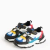 Faux Leather Colour Block Chunky Trainers 12 Infant