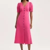 FINERY Alia Dress Fuchsia Pink 16