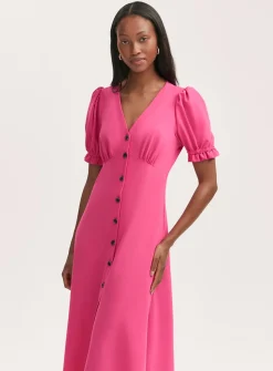 FINERY Alia Dress Fuchsia Pink 16
