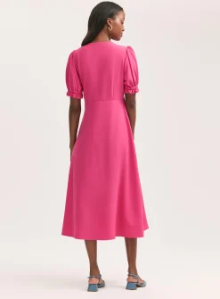FINERY Alia Dress Fuchsia Pink 16