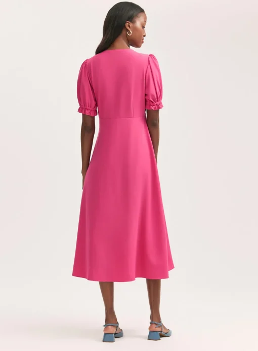 FINERY Alia Dress Fuchsia Pink 16