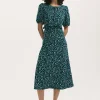 FINERY Anika Dress Navy Ditsy 16