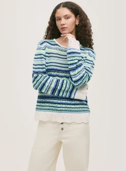 FINERY Audrenia Jumper Blue Stripe 16