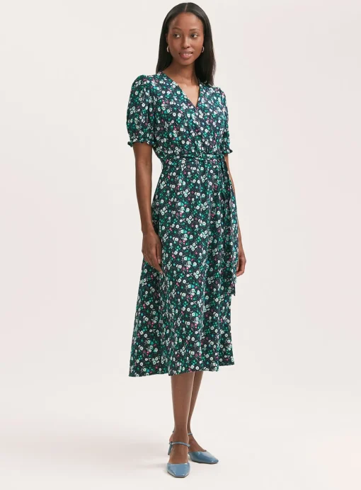 FINERY Everleigh Dress Navy Flowers 18