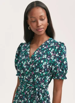 FINERY Everleigh Dress Navy Flowers 18