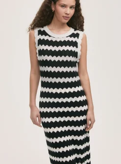 FINERY Gretta Dress Black Stripe 20
