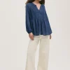 FINERY Martha Blouse Navy 22