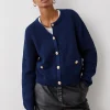 FINERY Saskia Cardigan Navy 14