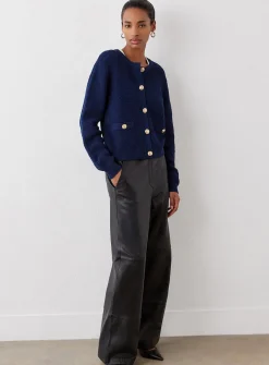 FINERY Saskia Cardigan Navy 14