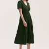 Finery Wren Dress Dark Khaki 20