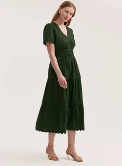 Finery Wren Dress Dark Khaki 20