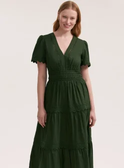 Finery Wren Dress Dark Khaki 20