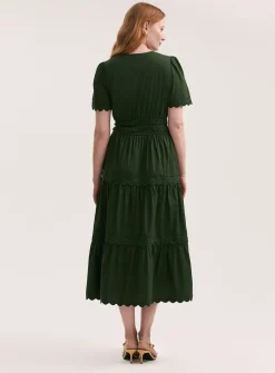 Finery Wren Dress Dark Khaki 20