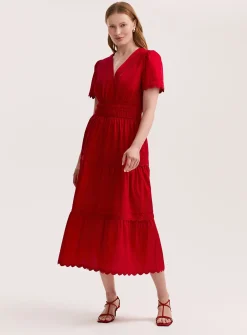FINERY Wren Dress Red 20