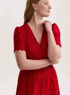 FINERY Wren Dress Red 20