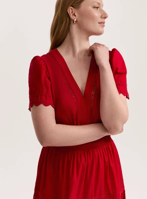 FINERY Wren Dress Red 20